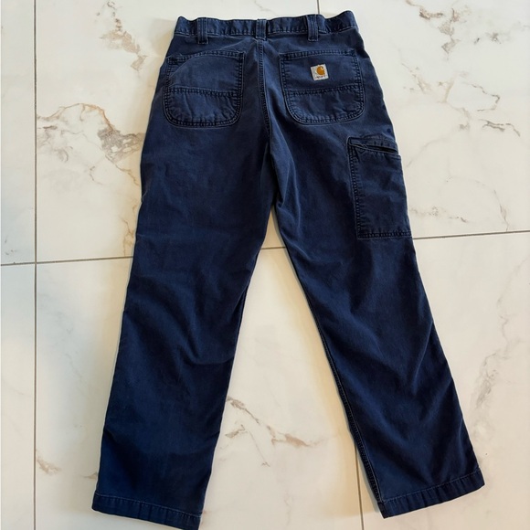 Men’s Carhartt Relaxed fit Navy Blue Work Pants 33x30 - Picture 2 of 8